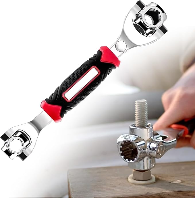 🔧 8-in-1 Universal Socket Wrench – 360° Rotating Tool