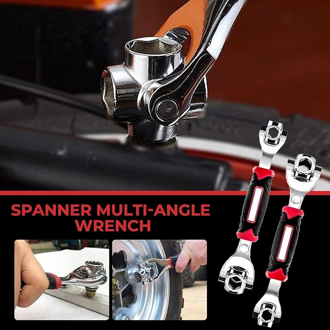 🔧 8-in-1 Universal Socket Wrench – 360° Rotating Tool