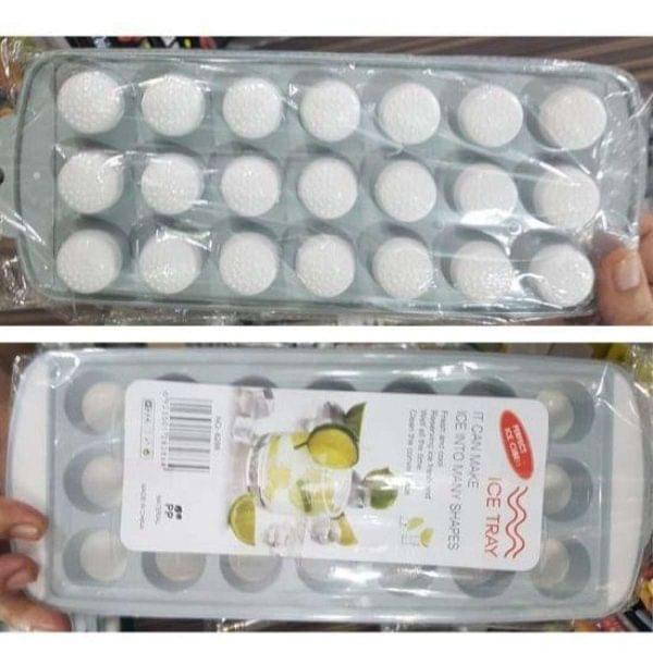 (Pack of 2) 21 Round Slots Diy Ice Cube Tray Summer Ice Mold Soft Silicone Ice Cream Tools