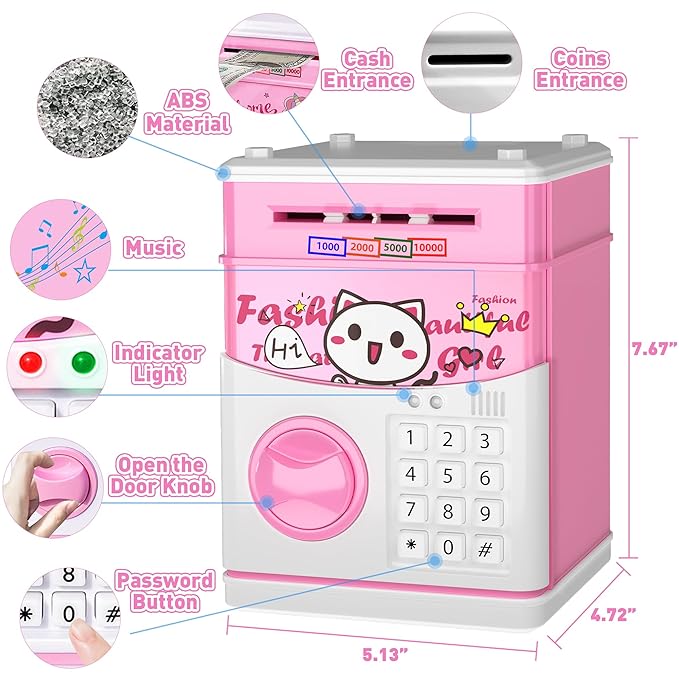 (FREE HOME DELIVERY) Electronic Mini Money ATM Machine Box For Kids