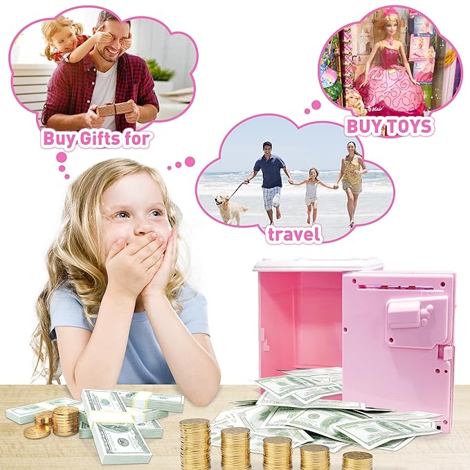 (FREE HOME DELIVERY) Electronic Mini Money ATM Machine Box For Kids