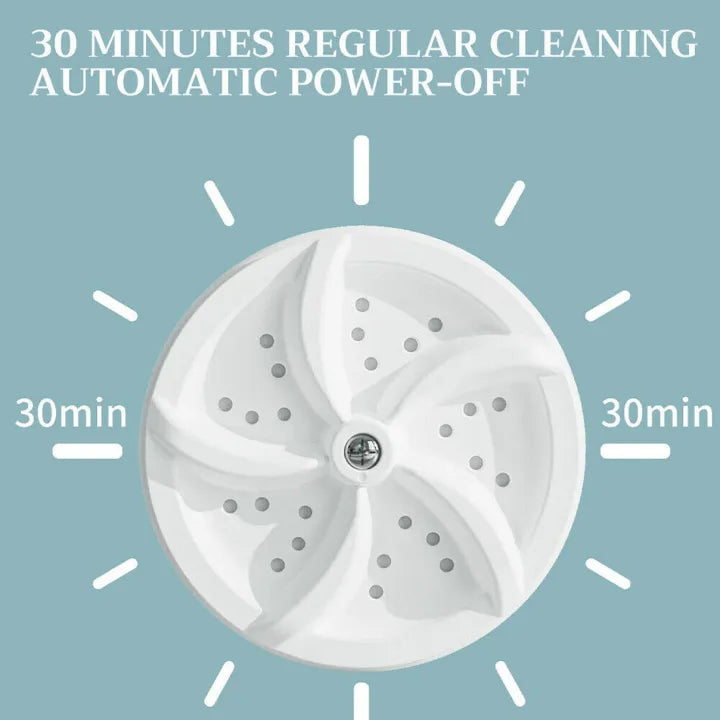 (Free Delivery) Mini Portable Ultrasonic Turbine Washing Machine