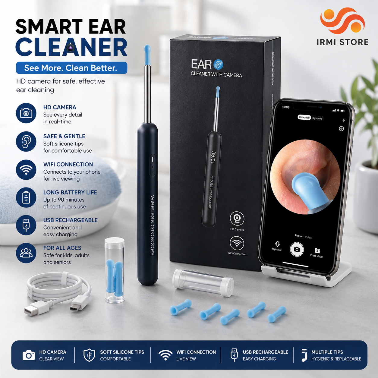 Ear Wax Cleaning Device With 1080p Quality Camera (FREE SHIPPING)