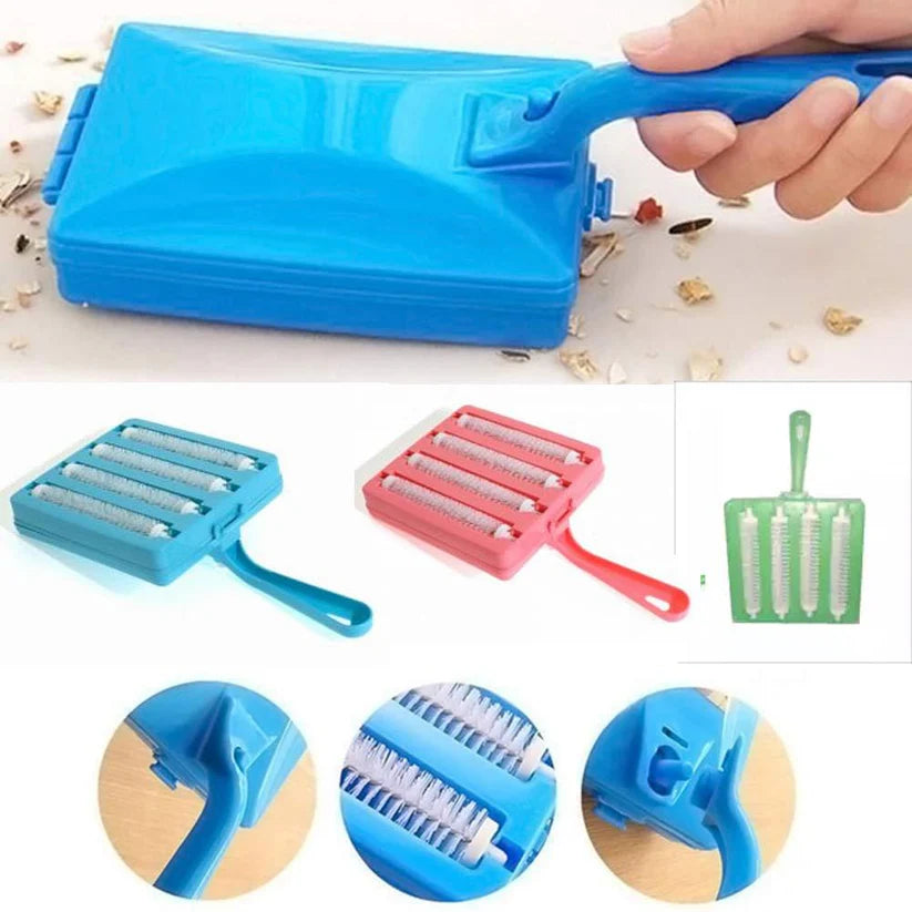2 Brushes Heads Handheld Carpet Table Sweeper Crumb Brush Cleaner Roller